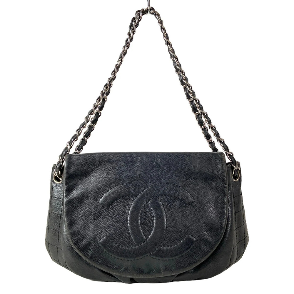 Chanel Half Moon Black Calfskin #306358C25B